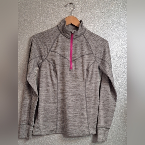 Lucy 1/2 Zip Heather Grey Athletic Pullover - Picture 1 of 4